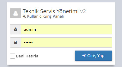 Teknik Servis Yönetim Yazılımı V2